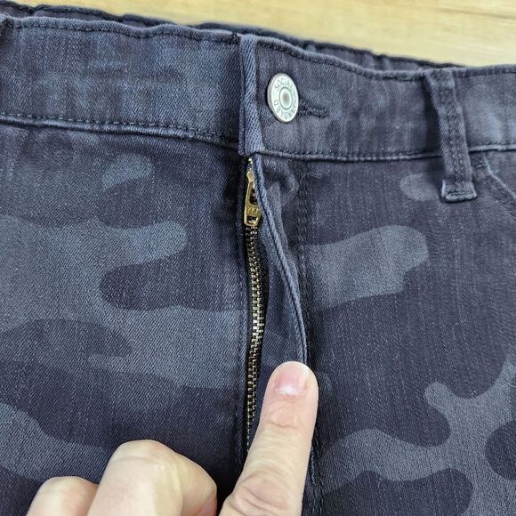 🔸️Social Standard Black Camouflage Slim Fit Skinny Ankle Jeans Size 14/32 - Picture 7 of 14